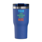 Personalized cobalt RTIC 20 oz Essential ceramic-lined tumbler with custom UV full color print logo, monogram, or design