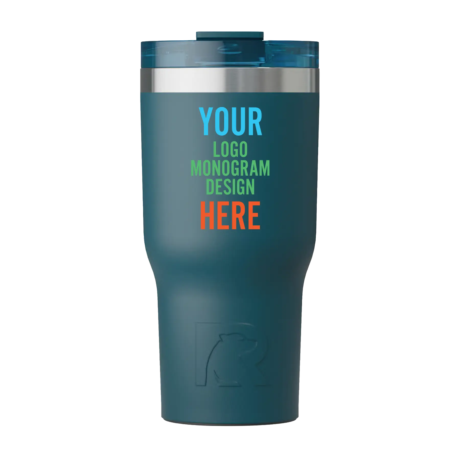 Personalized marine RTIC 20 oz Essential ceramic-lined tumbler with custom UV full color print logo, monogram, or design