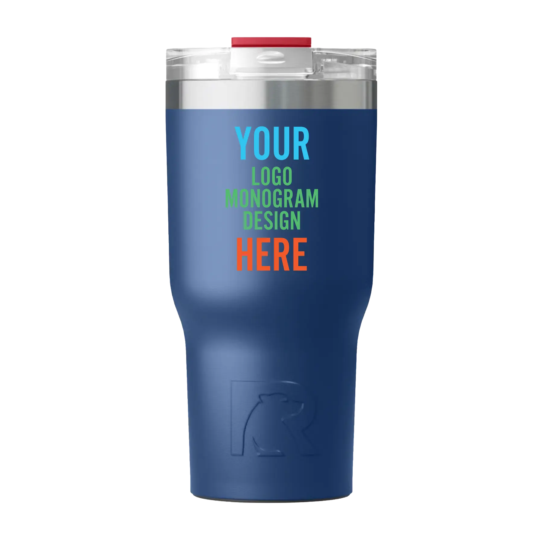 Personalized patriot RTIC 20 oz Essential ceramic-lined tumbler with custom UV full color print logo, monogram, or design