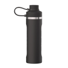 Back view of black RTIC 24 oz Refuel insulated water bottle
