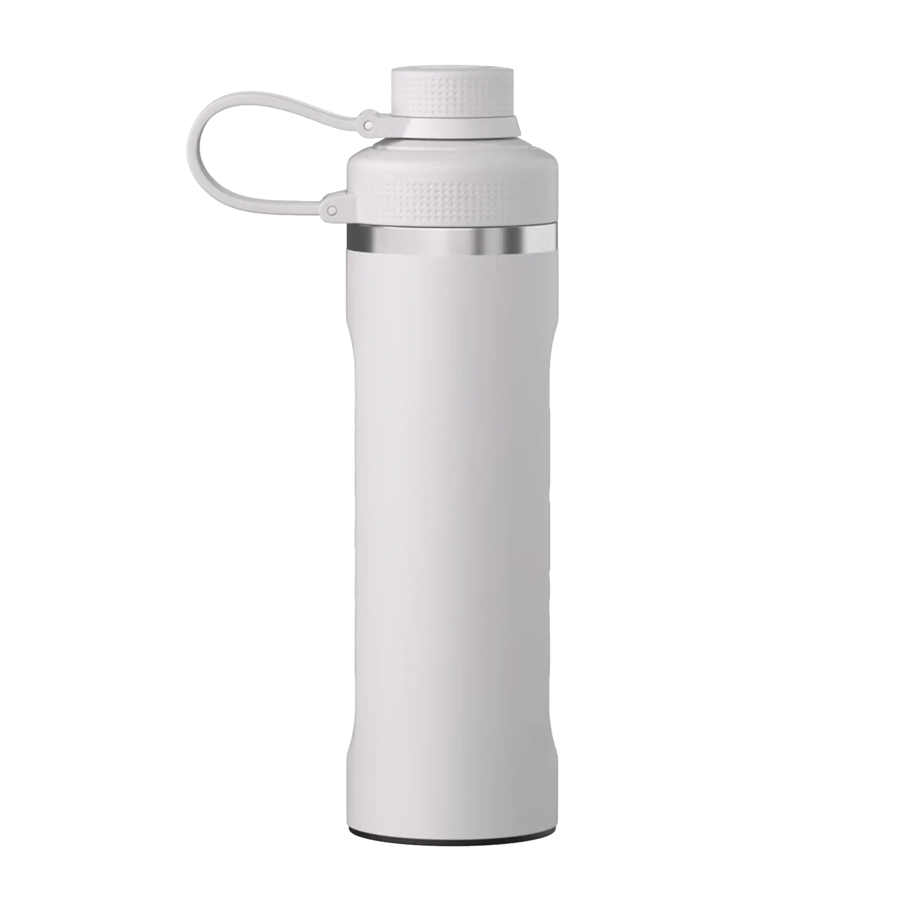Back view of cool grey RTIC 24 oz Refuel insulated water bottle