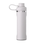 Back view of cool grey RTIC 24 oz Refuel insulated water bottle