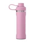 Back view of rosewood RTIC 24 oz Refuel insulated water bottle