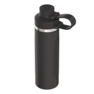 Top angle view of black RTIC 24 oz Refuel water bottle