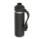 Magnetic lid angle view of black RTIC 24 oz Refuel water bottle