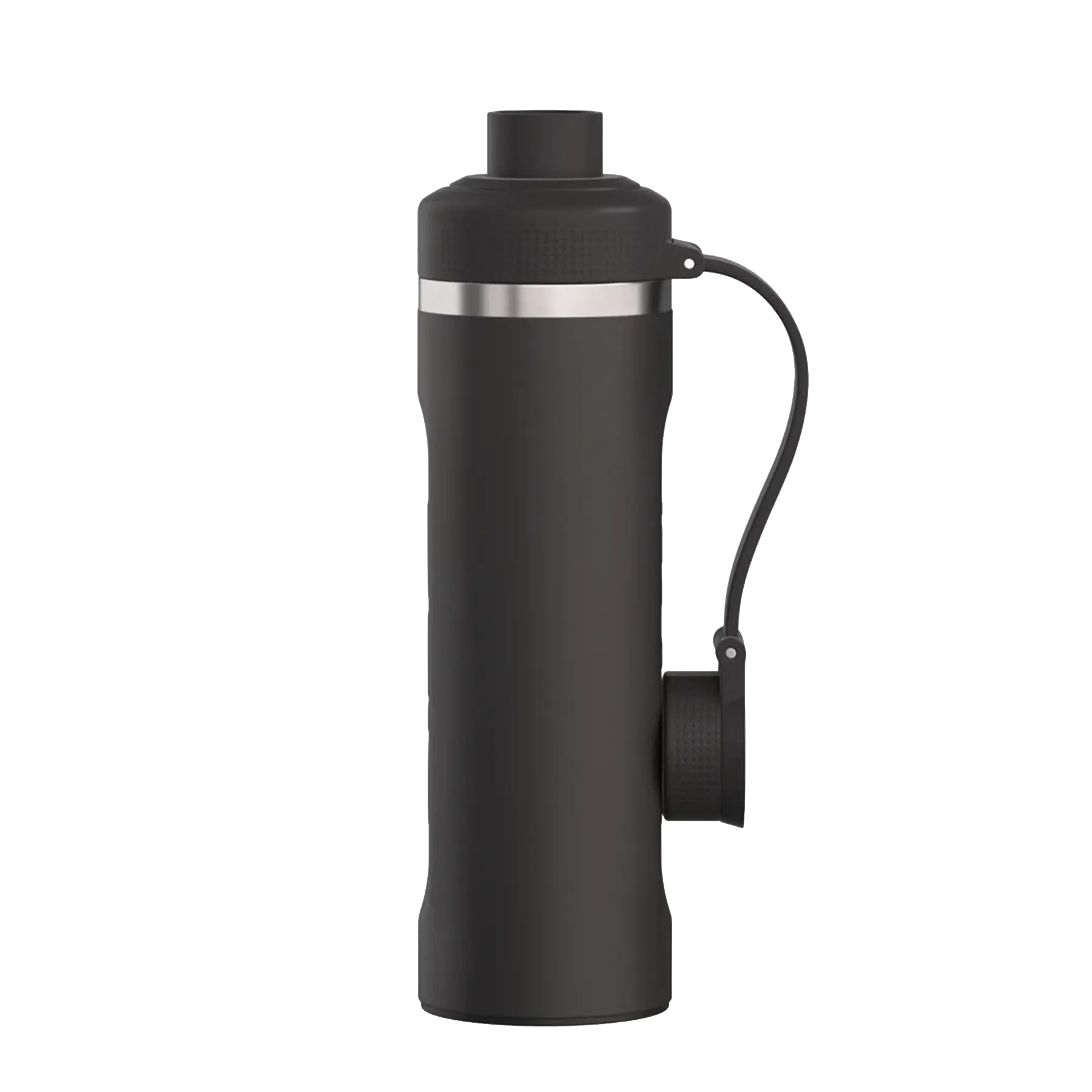Magnetic lid of black RTIC 24 oz Refuel water bottle