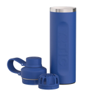 View of lid and removeable shaker of cobalt RTIC 24 oz Refuel water bottle