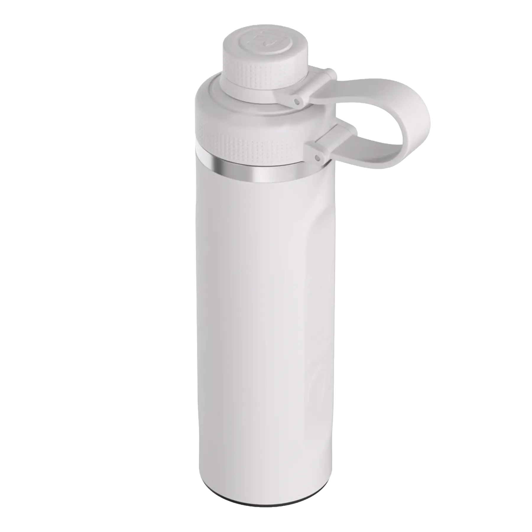 Top angle view of cool grey RTIC 24 oz Refuel water bottle