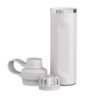 View of lid and removeable shaker of cool grey RTIC 24 oz Refuel water bottle
