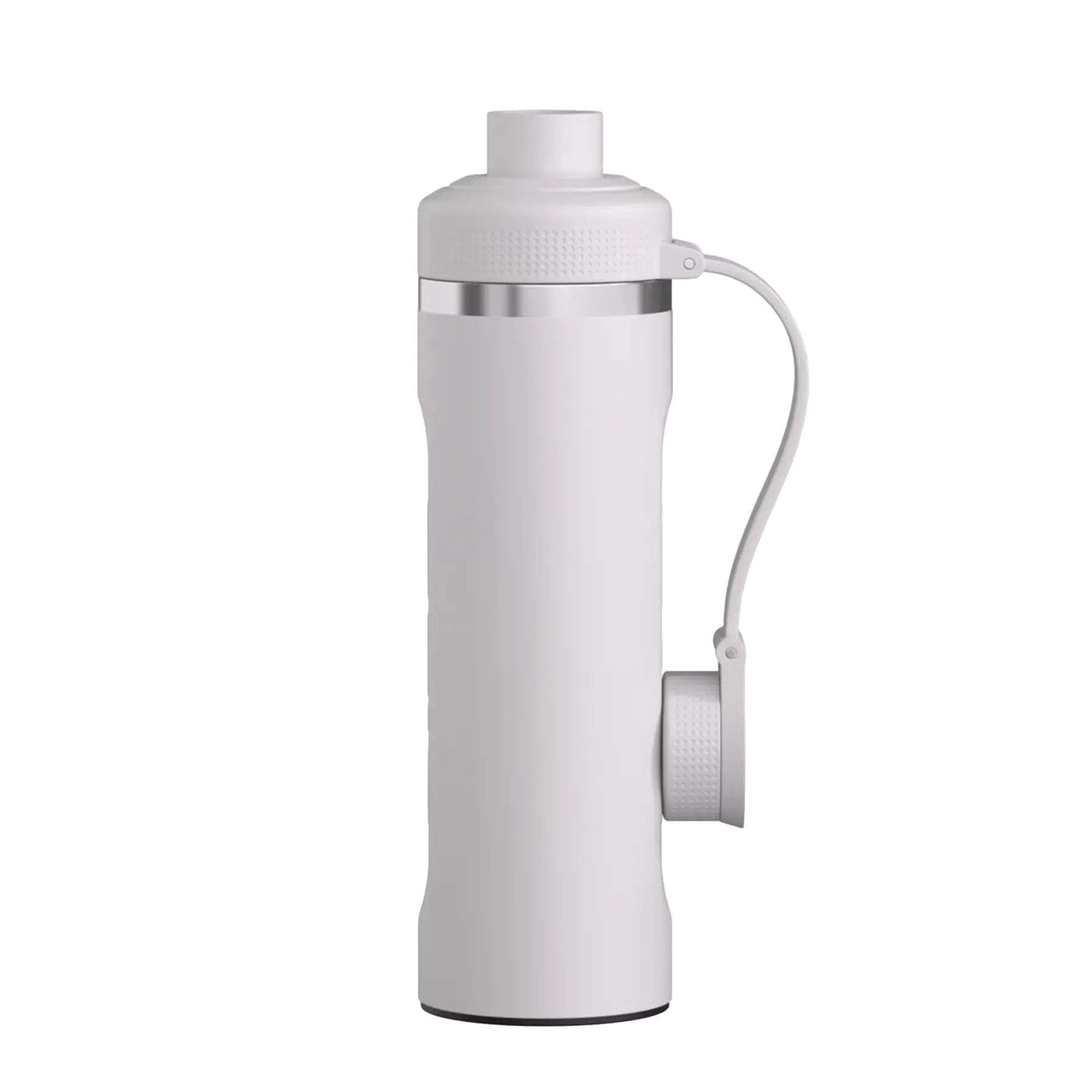 Magnetic lid of cool grey RTIC 24 oz Refuel water bottle