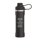 Personalized black RTIC 24 oz Refuel water bottle with custom laser engraved logo, monogram, or design