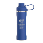 Personalized cobalt RTIC 24 oz Refuel water bottle with custom laser engraved logo, monogram, or design