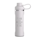 Personalized cool grey RTIC 24 oz Refuel water bottle with custom laser engraved logo, monogram, or design