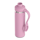 Magnetic lid angle view of rosewood RTIC 24 oz Refuel water bottle