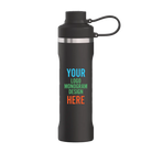 Personalized black RTIC 24 oz Refuel water bottle with custom UV full color printed logo, monogram, or design