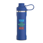 Personalized cobalt RTIC 24 oz Refuel water bottle with custom UV full color printed logo, monogram, or design