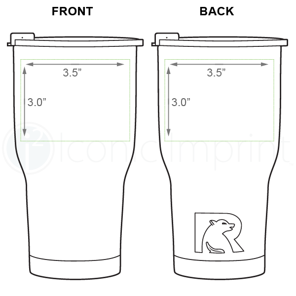 RTIC 30 Tumbler Imprint Area