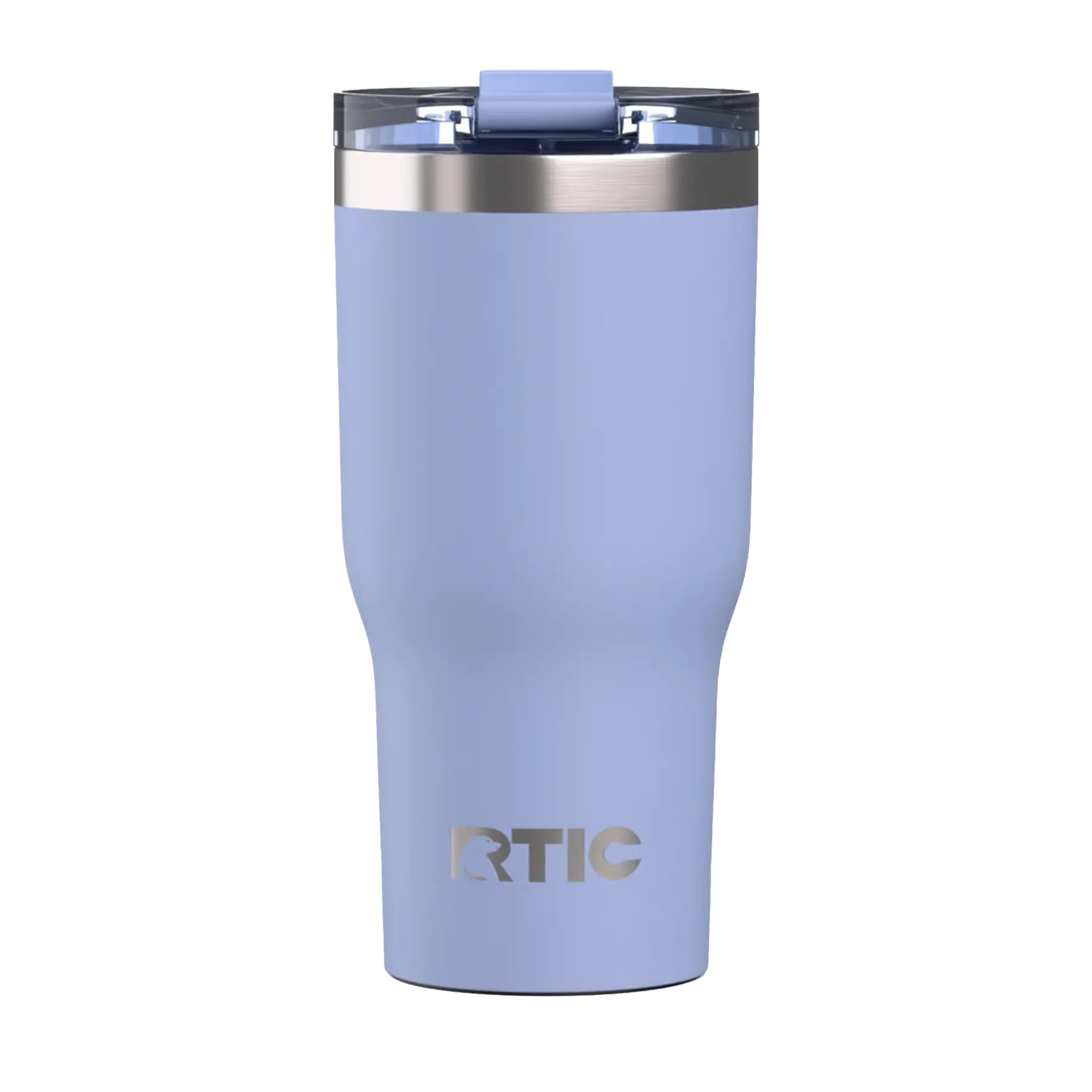 Back view of periwinkle RTIC 30 oz Essential insulated tumbler