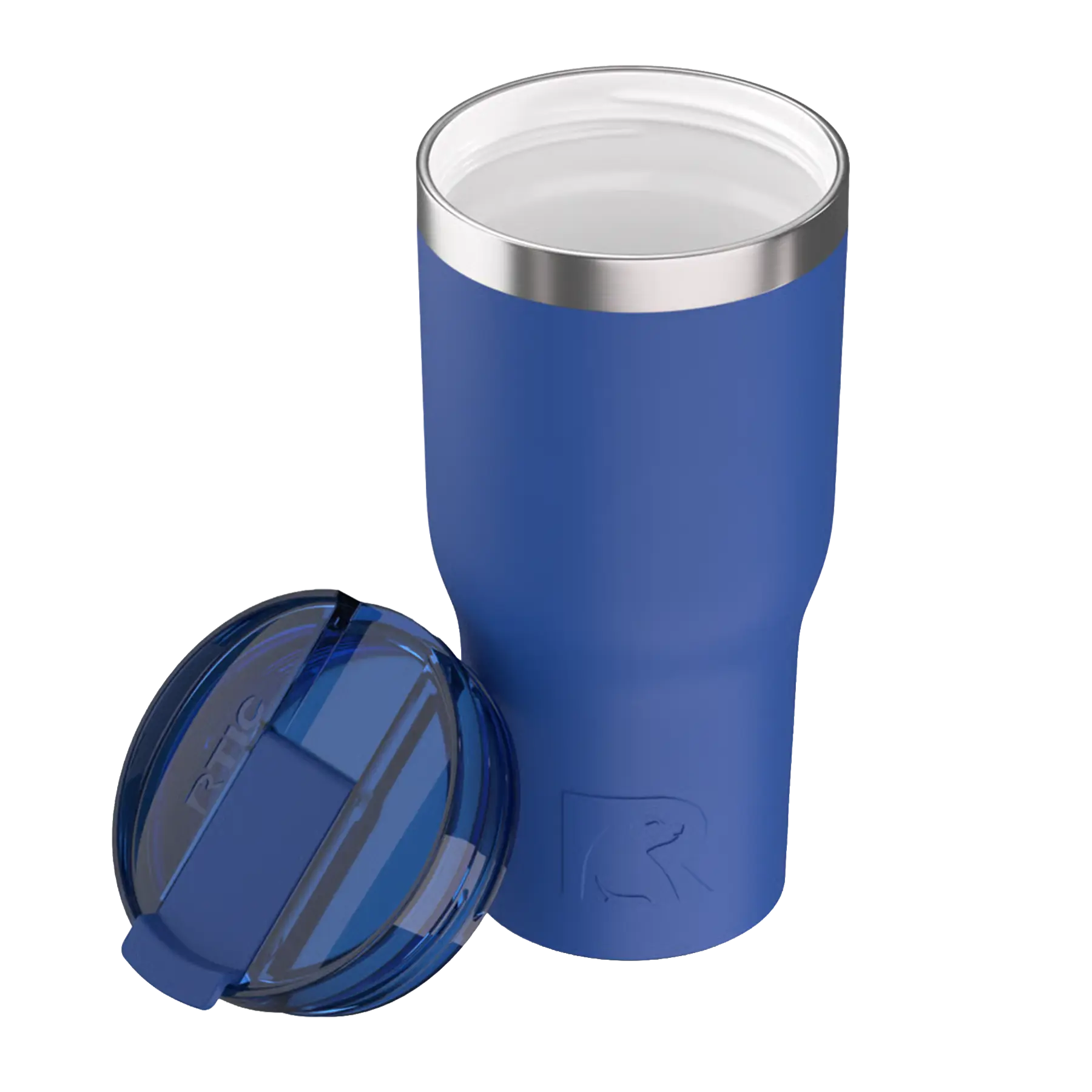 Ceramic-lined interior of cobalt RTIC 30 oz Essential tumbler