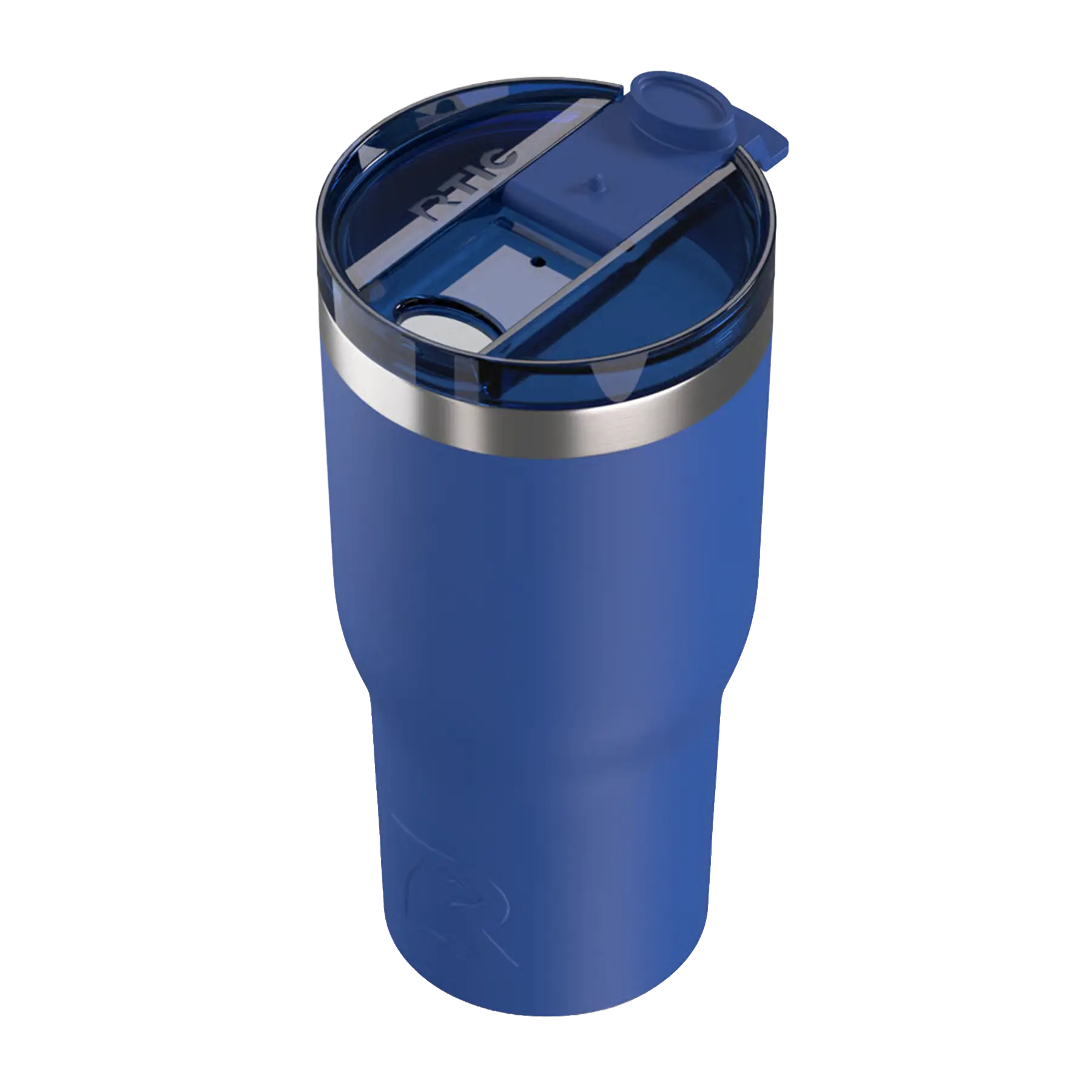 Spill-resistant travel lid for cobalt RTIC 30 oz Essential tumbler