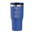 Personalized cobalt RTIC 30 oz Essential ceramic-lined tumbler with custom laser engraved logo, monogram, or design