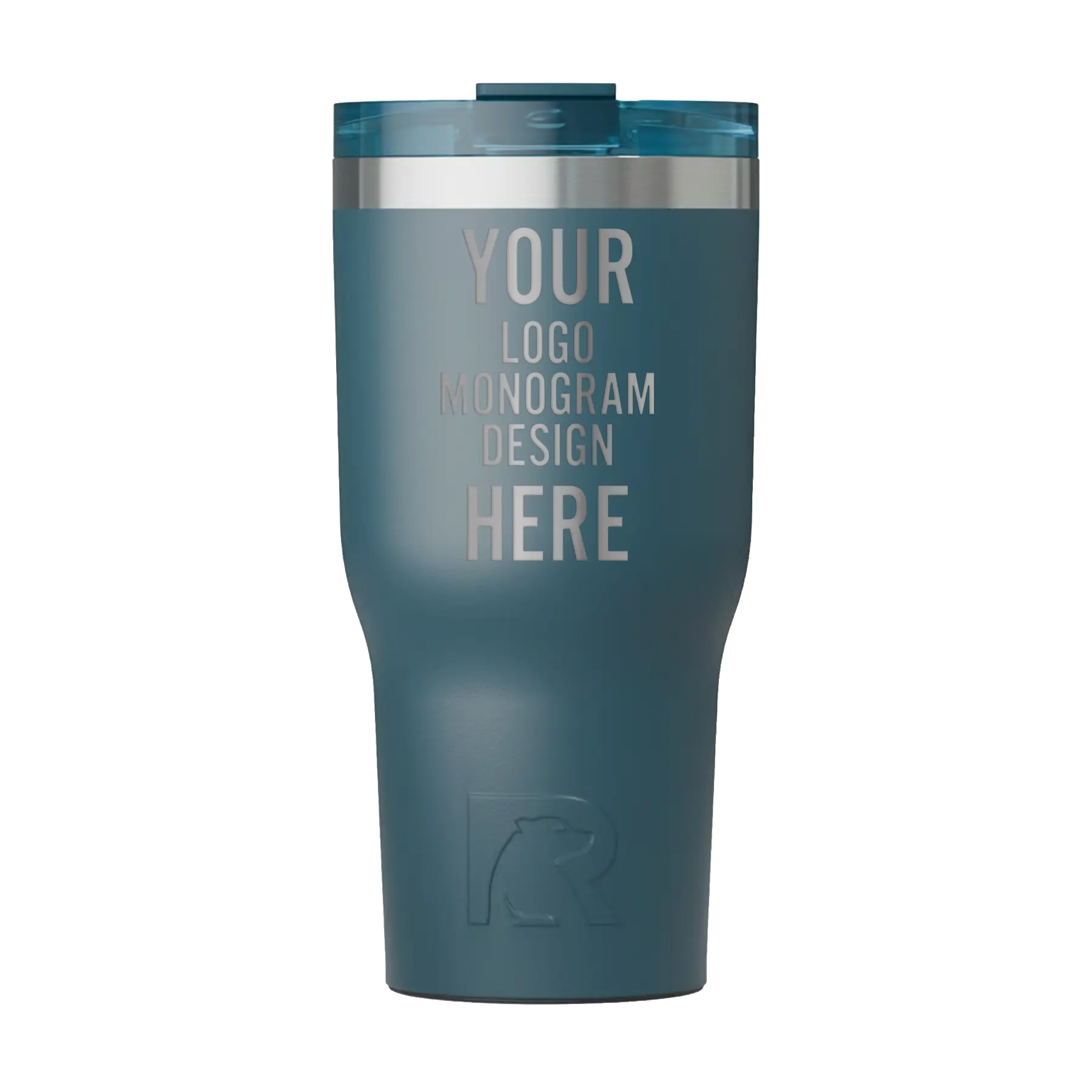 Personalized marine RTIC 30 oz Essential ceramic-lined tumbler with custom laser engraved logo, monogram, or design