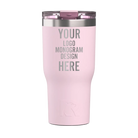 Personalized pale pink RTIC 30 oz Essential ceramic-lined tumbler with custom laser engraved logo, monogram, or design