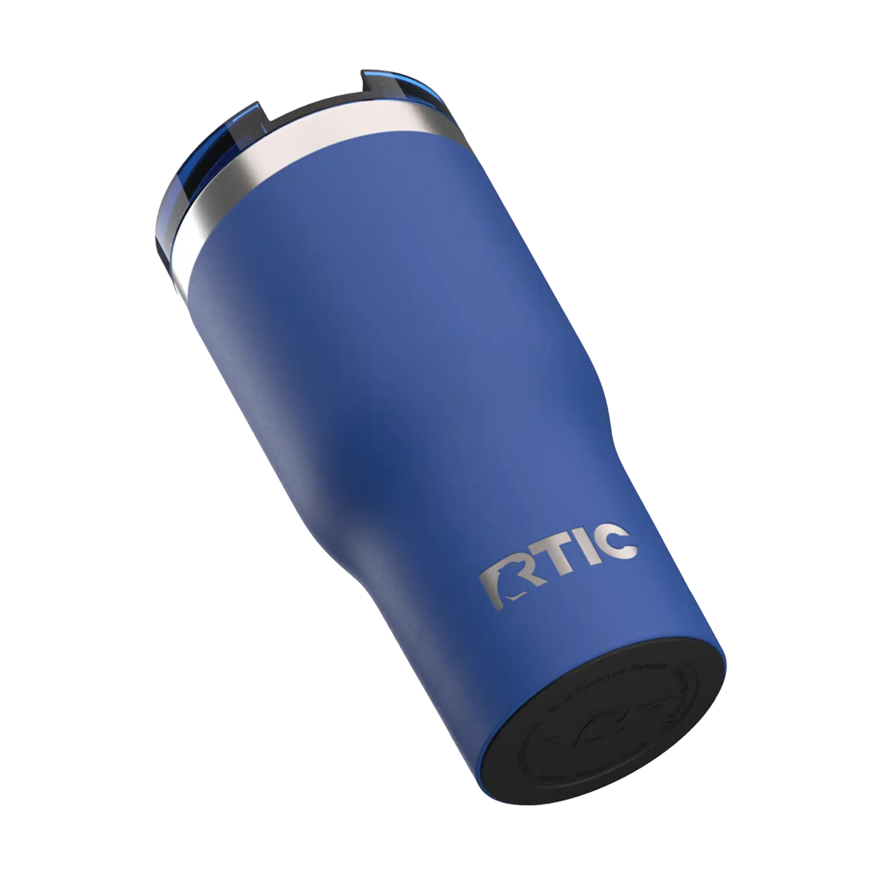 Built-in silicone anti-slip base on cobalt RTIC 30 oz Essential tumbler