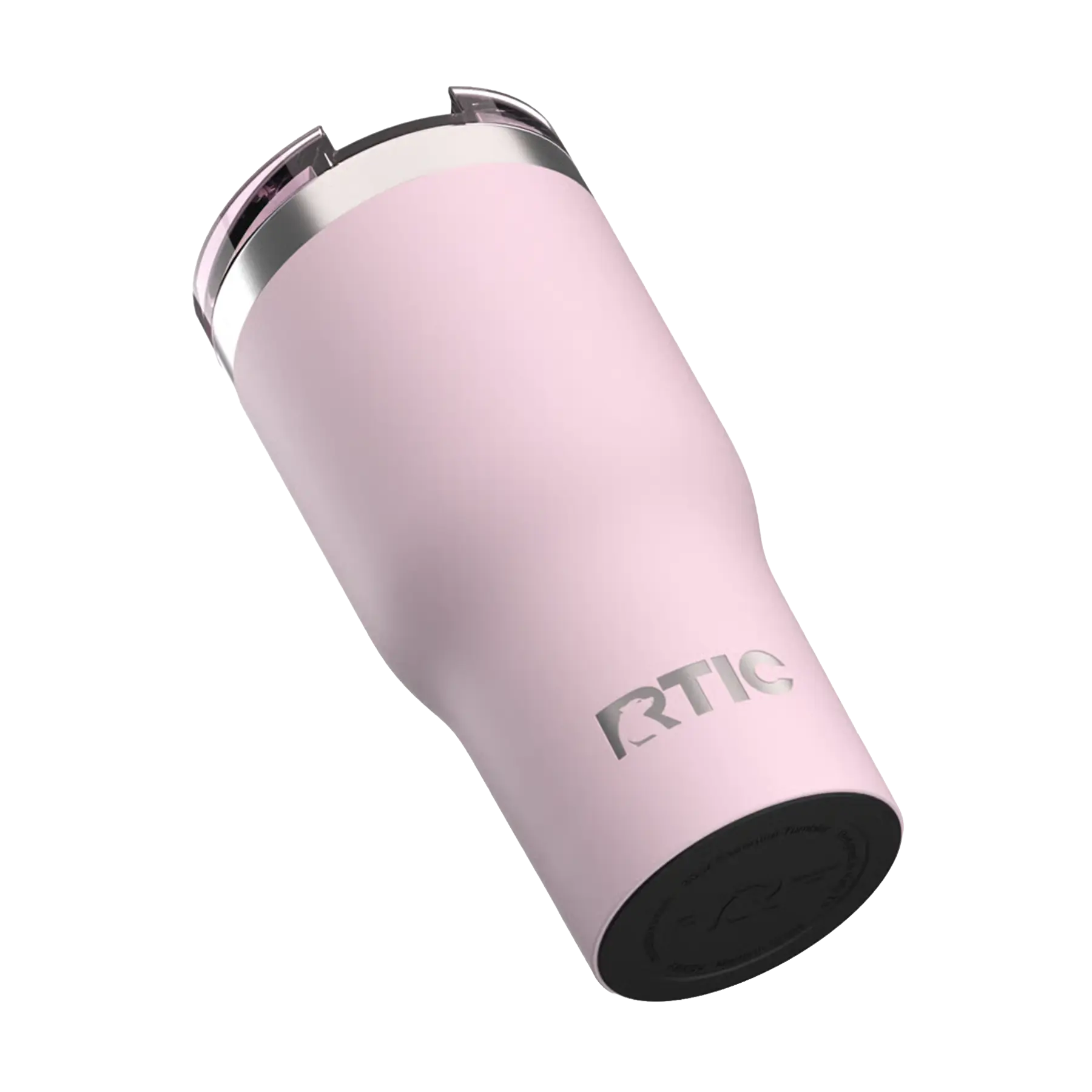 Built-in silicone anti-slip base on pale pink RTIC 30 oz Essential tumbler