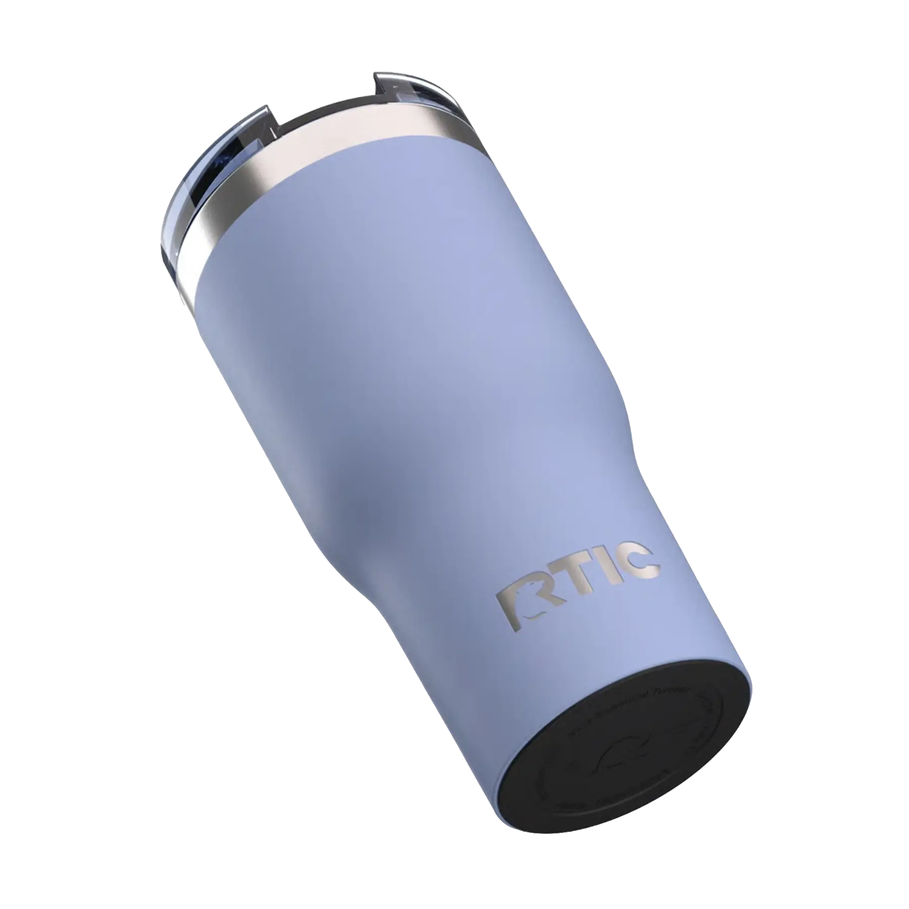 Built-in silicone anti-slip base on periwinkle RTIC 30 oz Essential tumbler
