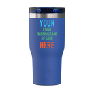 Personalized cobalt RTIC 30 oz Essential ceramic-lined tumbler with custom UV full color print logo, monogram, or design