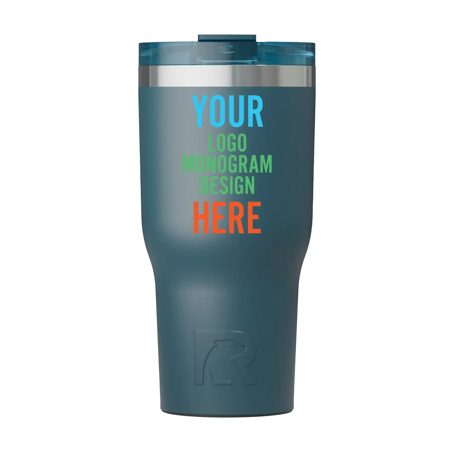 Personalized marine RTIC 30 oz Essential ceramic-lined tumbler with custom UV full color print logo, monogram, or design
