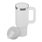 Ceramic-lined interior of white RTIC 30 oz Road Trip tumbler