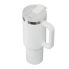 Straw travel lid for white RTIC 40 oz Road Trip tumbler