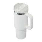 Spill-resistant travel lid for white RTIC 40 oz Road Trip tumbler