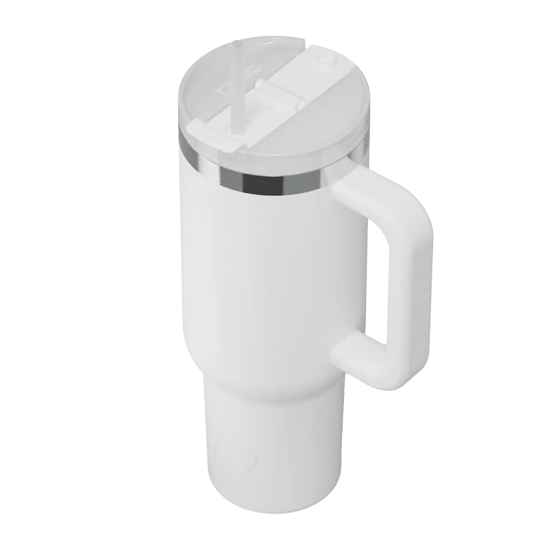 Spill-resistant travel lid for white RTIC 40 oz Road Trip tumbler