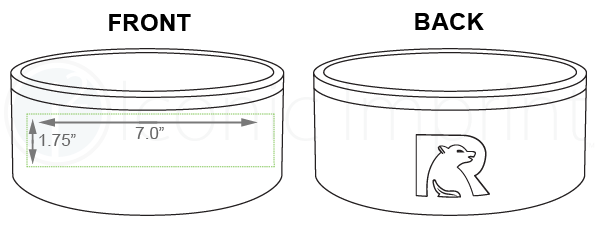 RTIC Dog Bowl Imprint Area