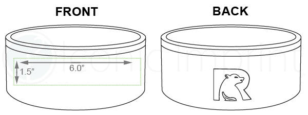 RTIC Dog Bowl Imprint Area