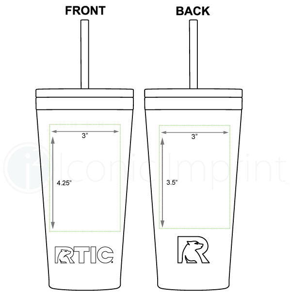 RTIC Everyday 20 oz Tumbler Imprint Area