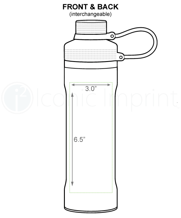 rtic refuel 24 oz water bottle imprint area