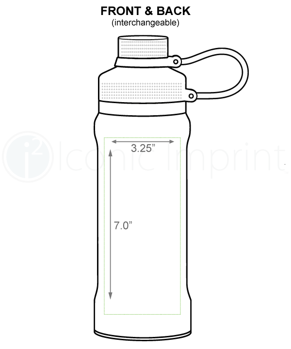 rtic refuel 30 oz water bottle imprint area