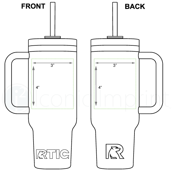 RTIC 30 oz Road Trip Tumbler Imprint Area