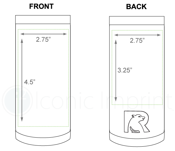 RTIC Slim Can Imprint Area