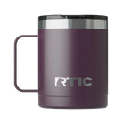 Back view of plum RTIC 12 oz Essential insulated coffee mug