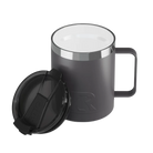 Ceramic-lined interior of graphite RTIC 12 oz Essential coffee mug