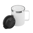 Ceramic-lined interior of white RTIC 12 oz Essential coffee mug