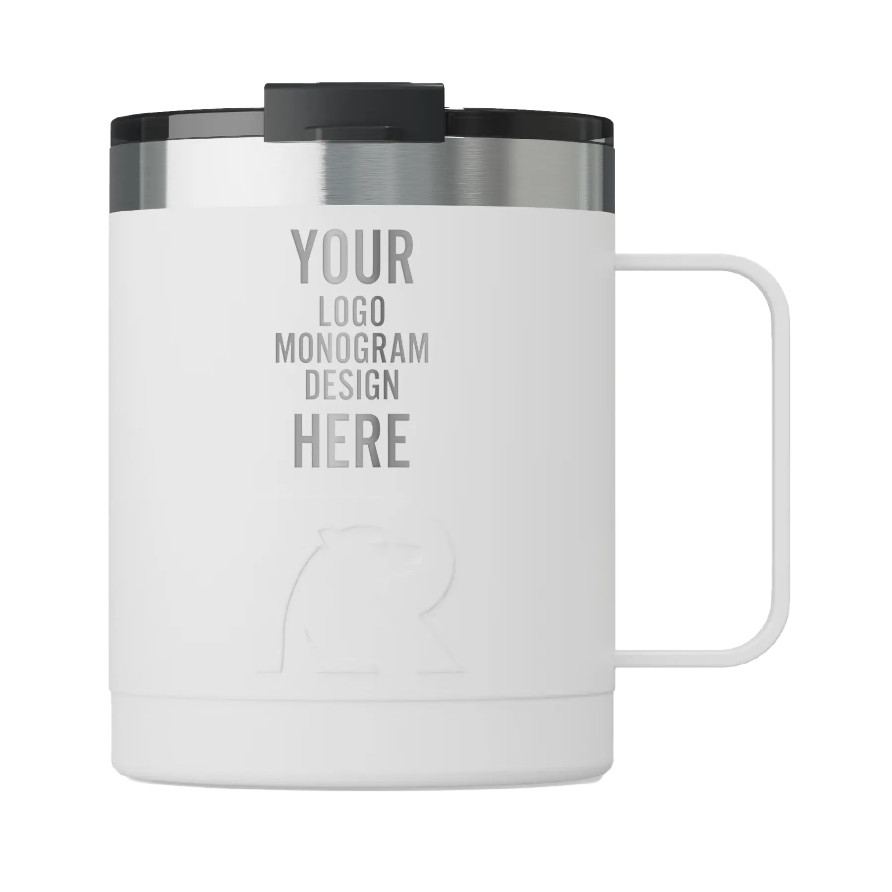 Personalized RTIC 12 oz Essential Coffee Mug Ceramic Lined - White| Iconic  Imprint