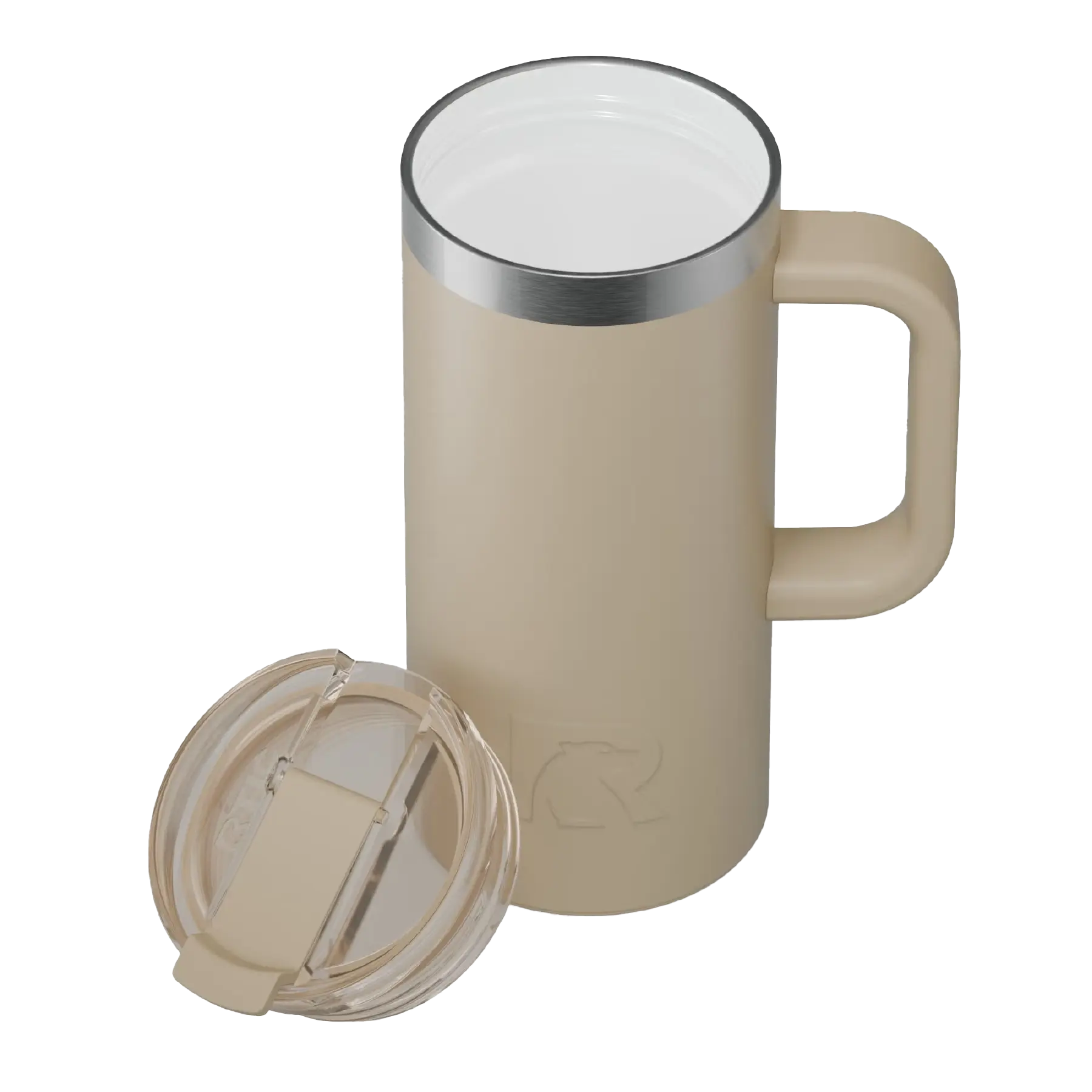 Ceramic-lined interior of beach RTIC 16 oz Road Trip travel mug