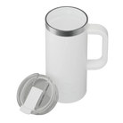 Ceramic-lined interior of white RTIC 16 oz Road Trip travel mug