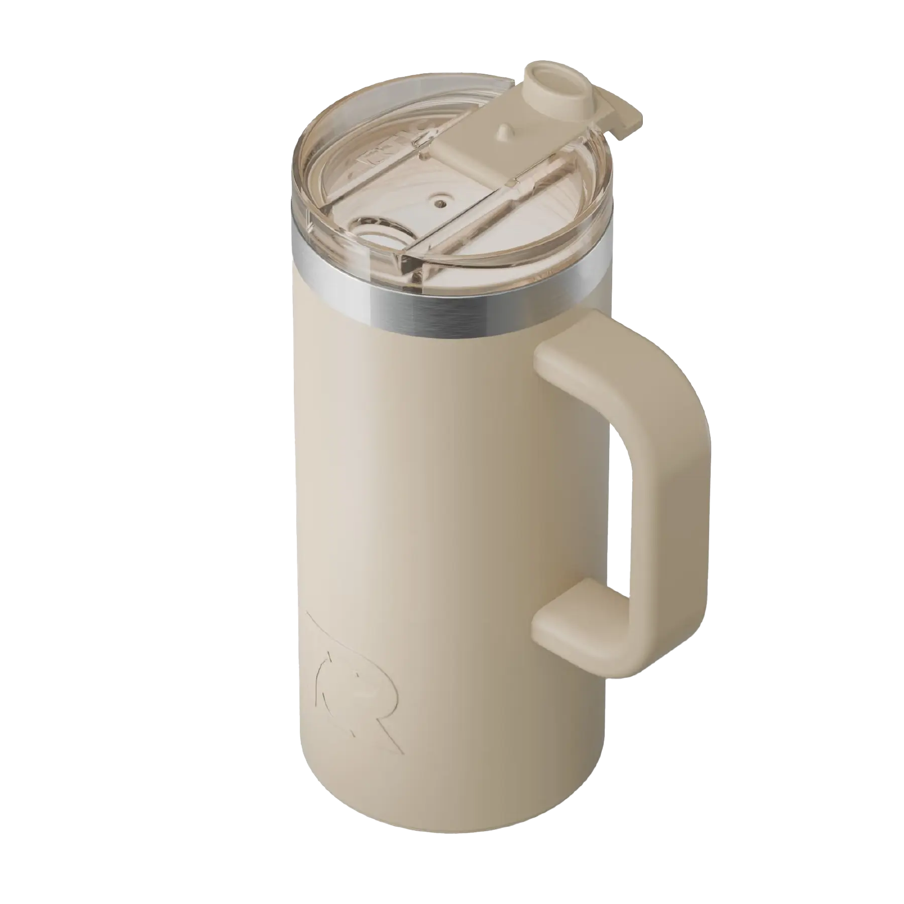 Spill-resistant flip lid for beach RTIC 16 oz Road Trip travel mug